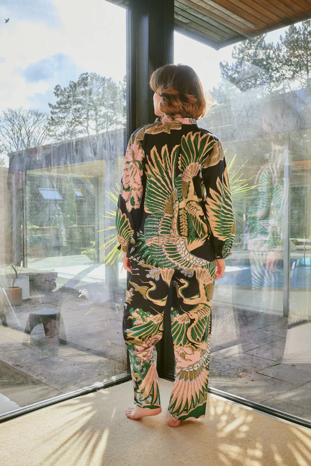 Crane Emerald Poplin Pyjama set - Image 3