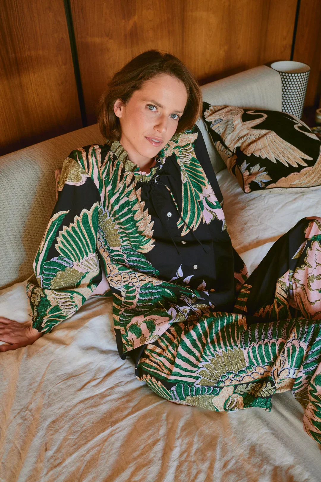 Crane Emerald Poplin Pyjama set - Image 4