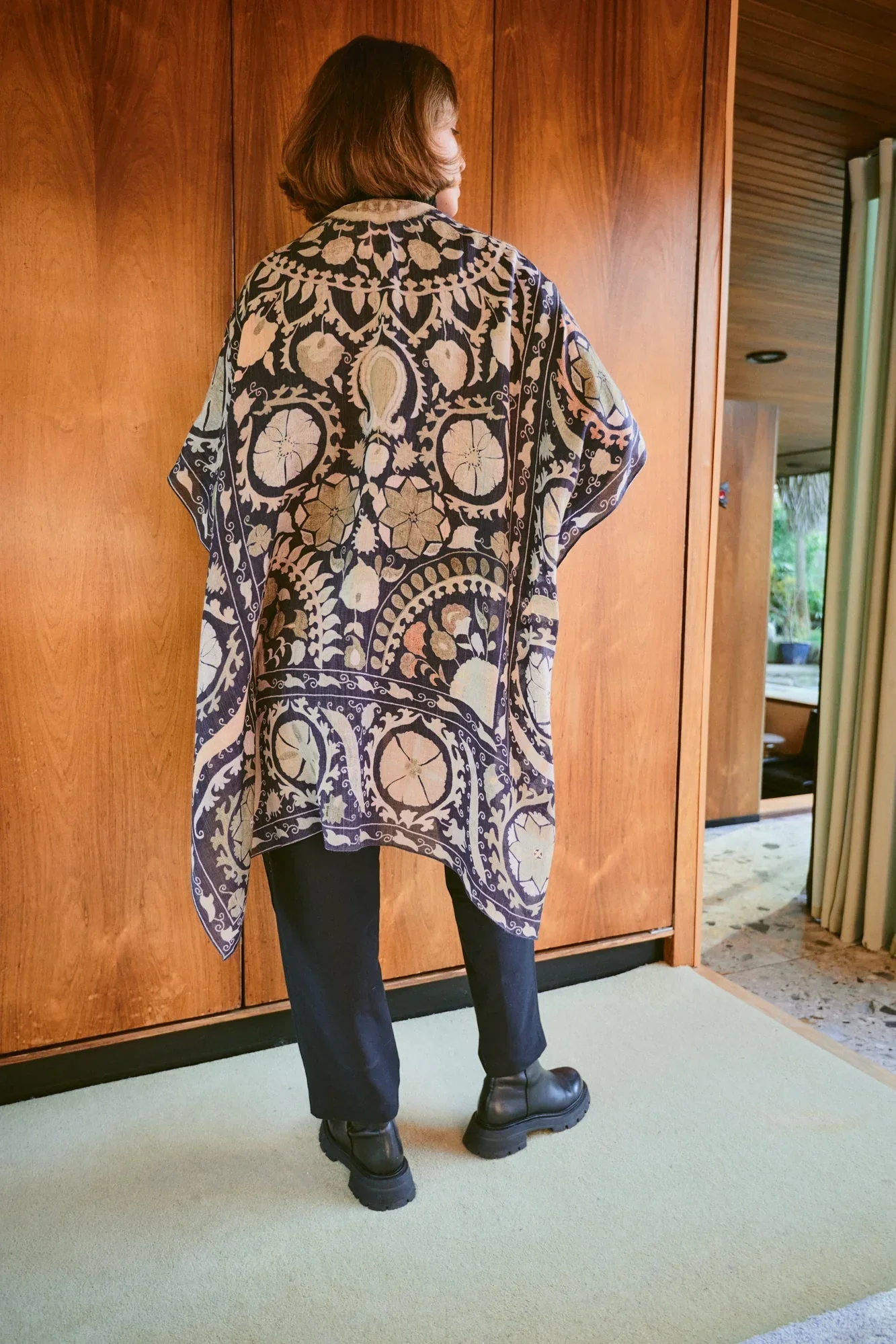 Susani Charcoal Wool Throwover - Image 3